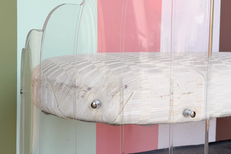 Winged Lucite Bench