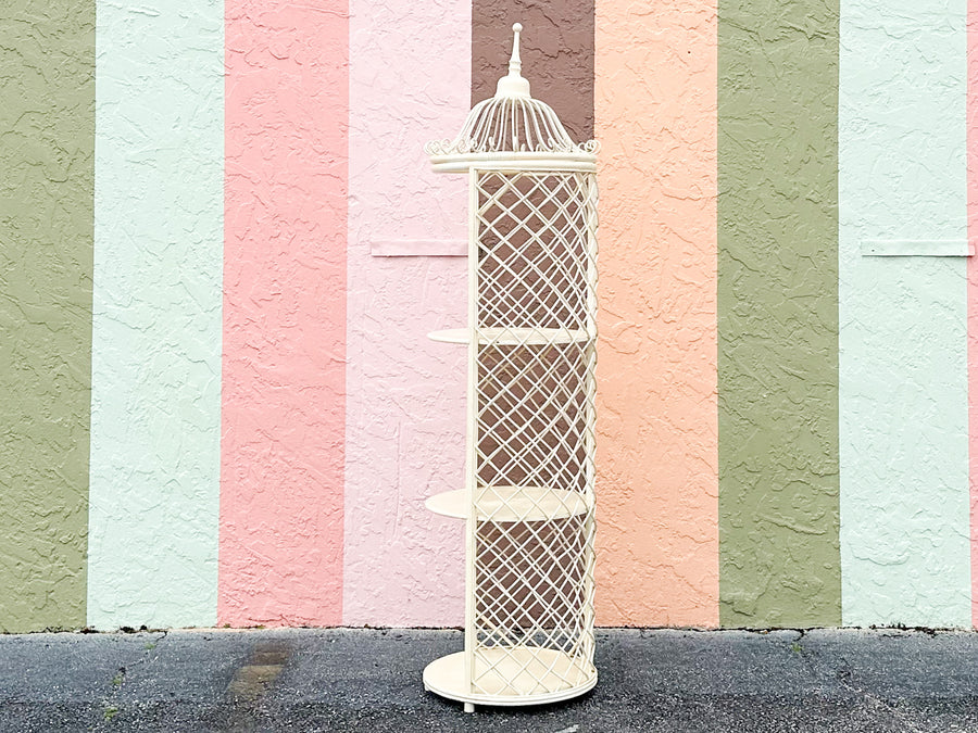 Rattan Round Pagoda Etagere