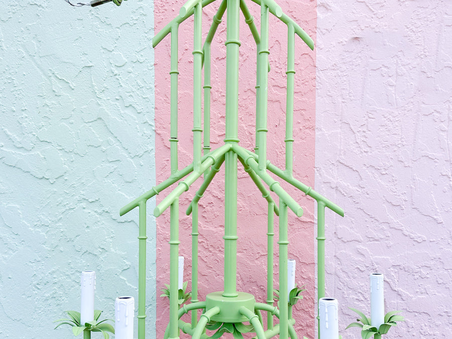 Key Lime Green Pagoda Chandelier