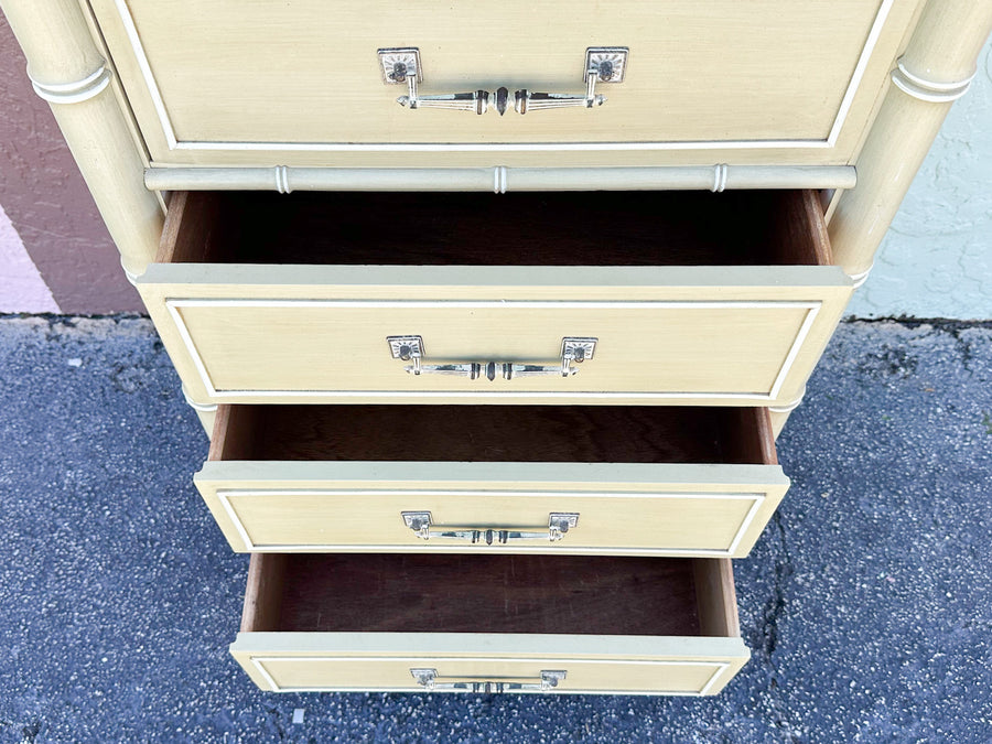 Seafoam Henry Link Faux Bamboo Lingerie Chest