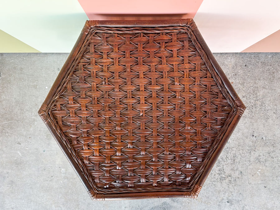 Chippendale Rattan Side Table