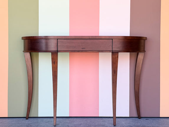 Modern Fruitwood Demilune