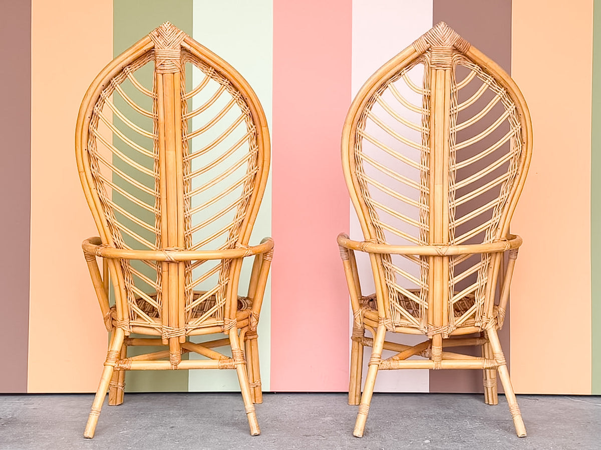Pair of Palm Frond Accent Chairs