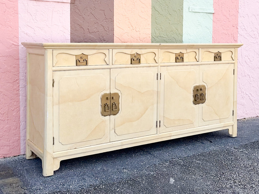 Henredon Faux Goatskin Credenza