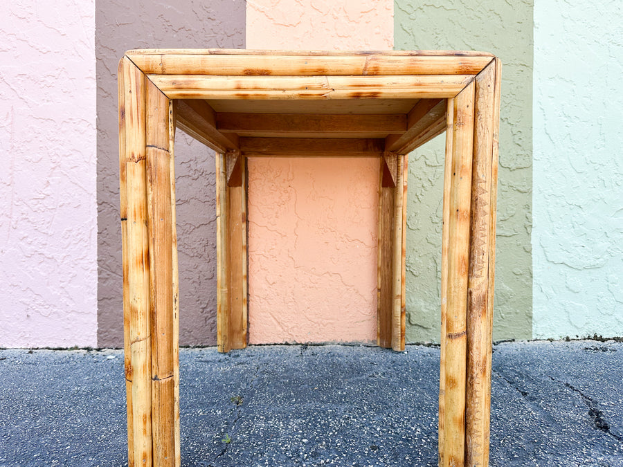 Pencil Reed Rattan Side Table