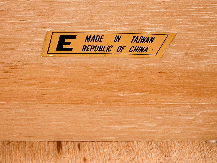 Pair of Rattan Wrapped Faux Bamboo Nightstands