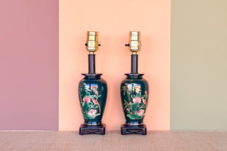 Pair of Petite Chinoiserie Lamps