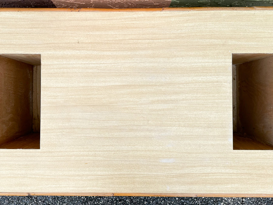1950s Seagrass and Bamboo Planter Coffee Table