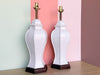 Pair of Palm Beach Style Faux Bamboo Lamps