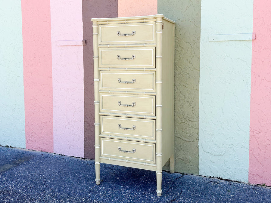 Seafoam Henry Link Faux Bamboo Lingerie Chest