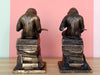 Brass Reading Monkey Bookends