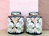 Pair of Lotus Flower Jars