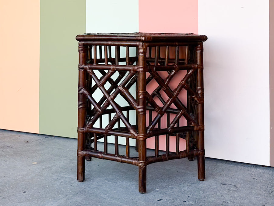 Chippendale Rattan Side Table
