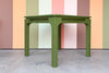Green Linen Wrapped Game Table