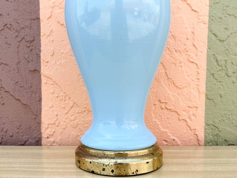 Baby Blue Ginger Jar Lamp