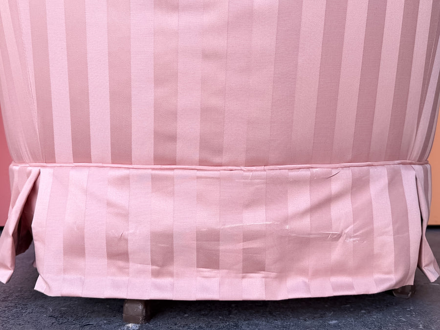 Pair of Pink Chic Upholstered Swivel Chairs