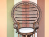 Dark Rattan Peacock Chair