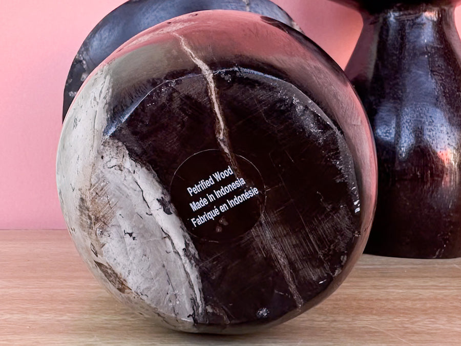 Pair of Kips Bay Show House Petrified Wood Mushrooms by Made Goods