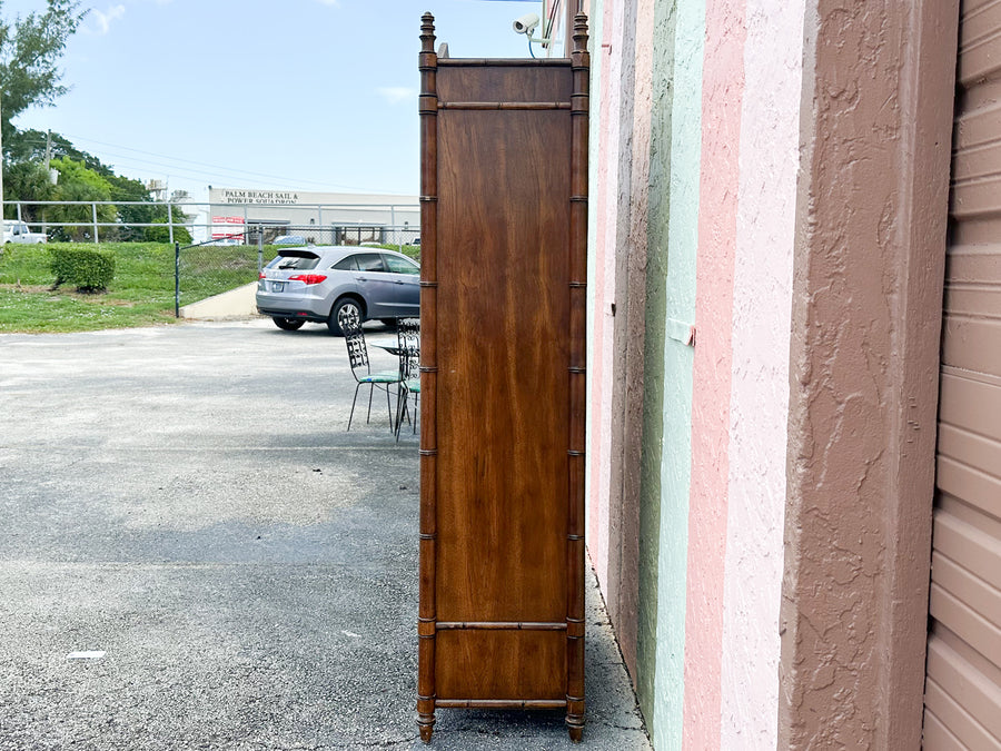 Handsome Faux Bamboo Cabinet