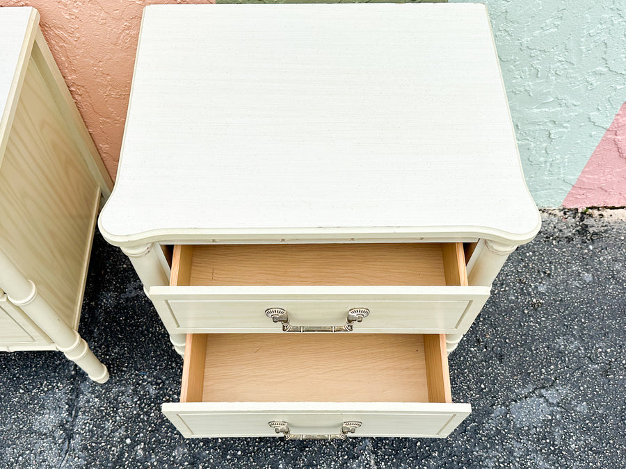 Pair of Faux Bamboo Nightstands