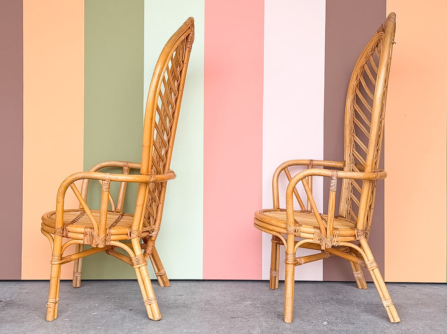 Pair of Palm Frond Accent Chairs