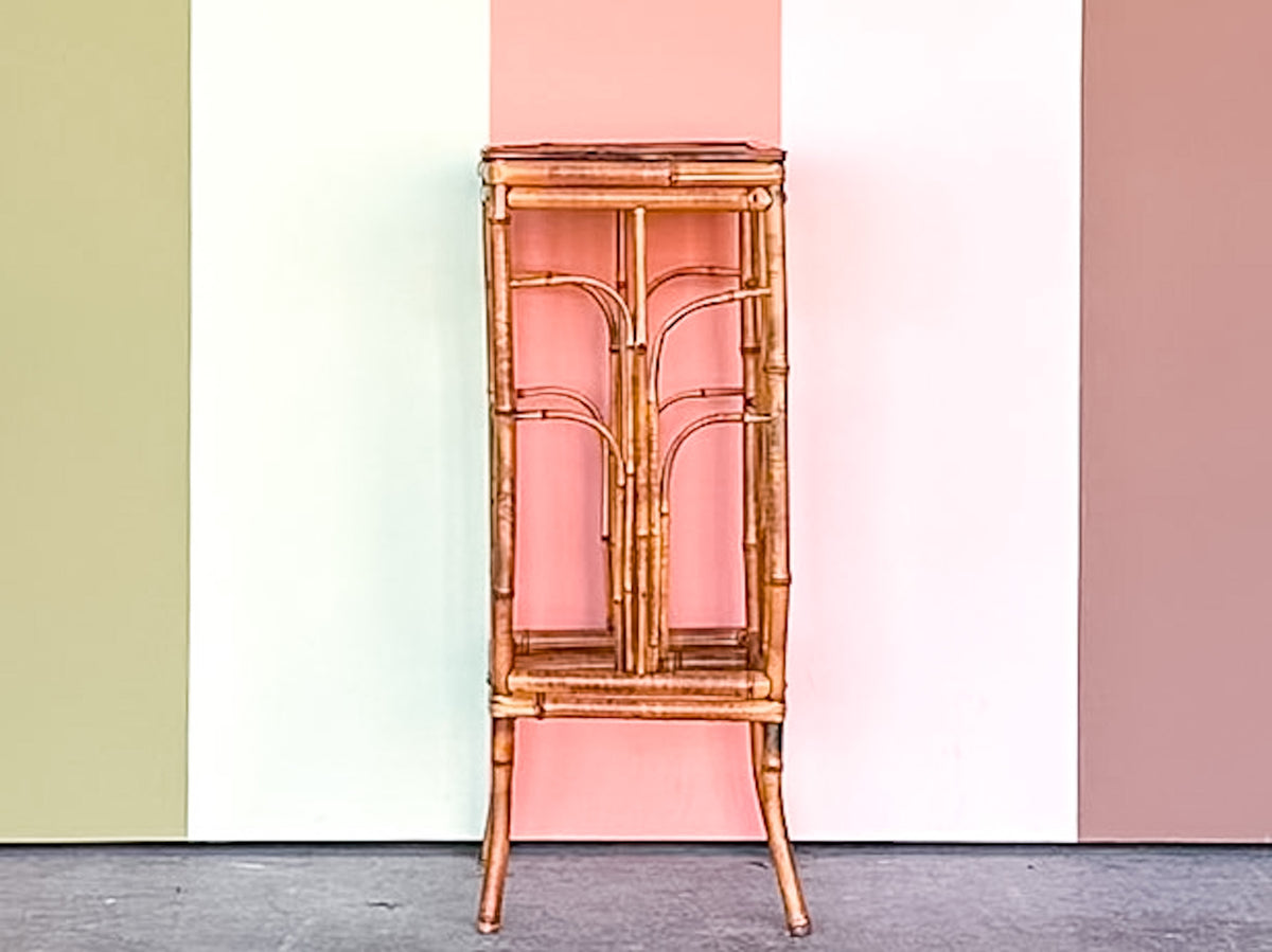 Tortoiseshell Rattan Plant Stand