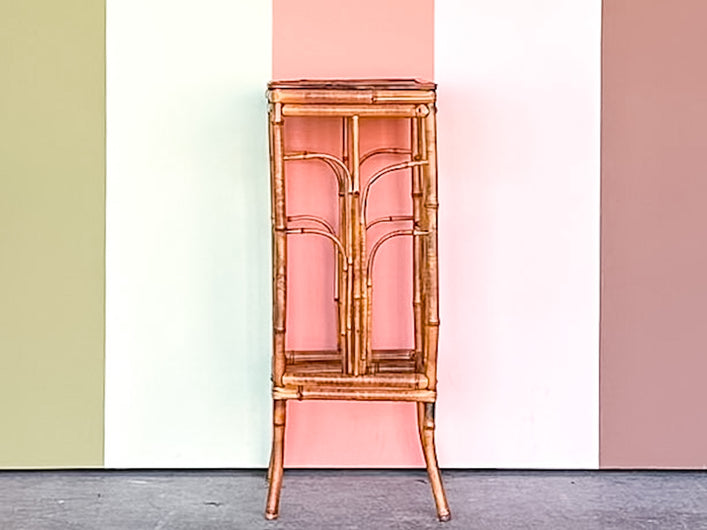 Tortoiseshell Rattan Plant Stand