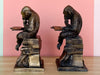 Brass Reading Monkey Bookends