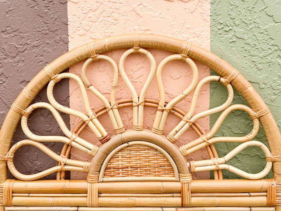 Sunburst Rattan Mirror