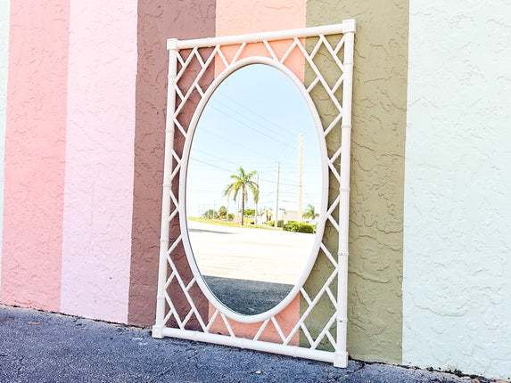 Palm Beach Chic Faux Bamboo Mirror