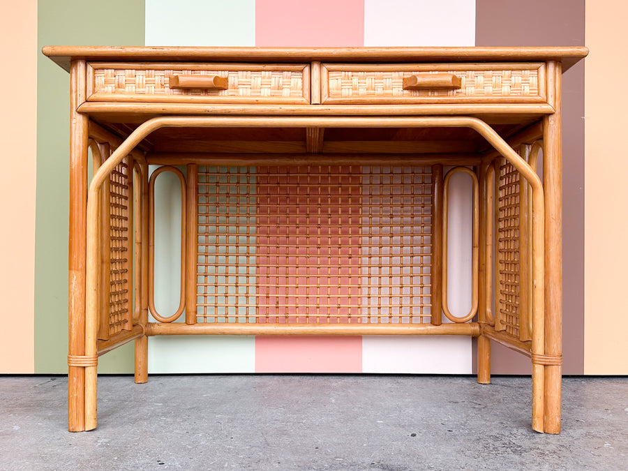 Old Florida Rattan Desk