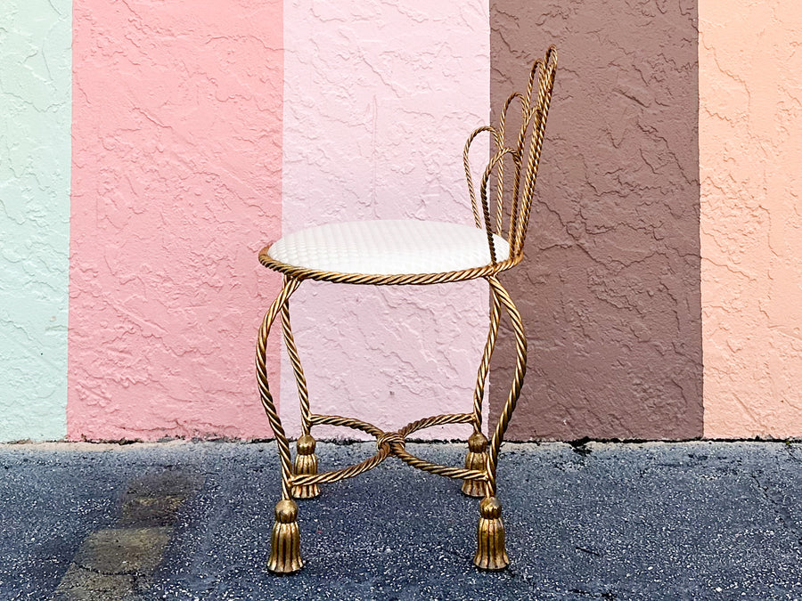 Regency Style Tassel Vanity Chair