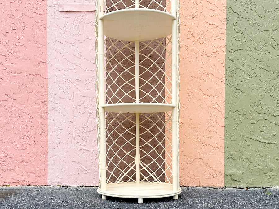 Rattan Round Pagoda Etagere