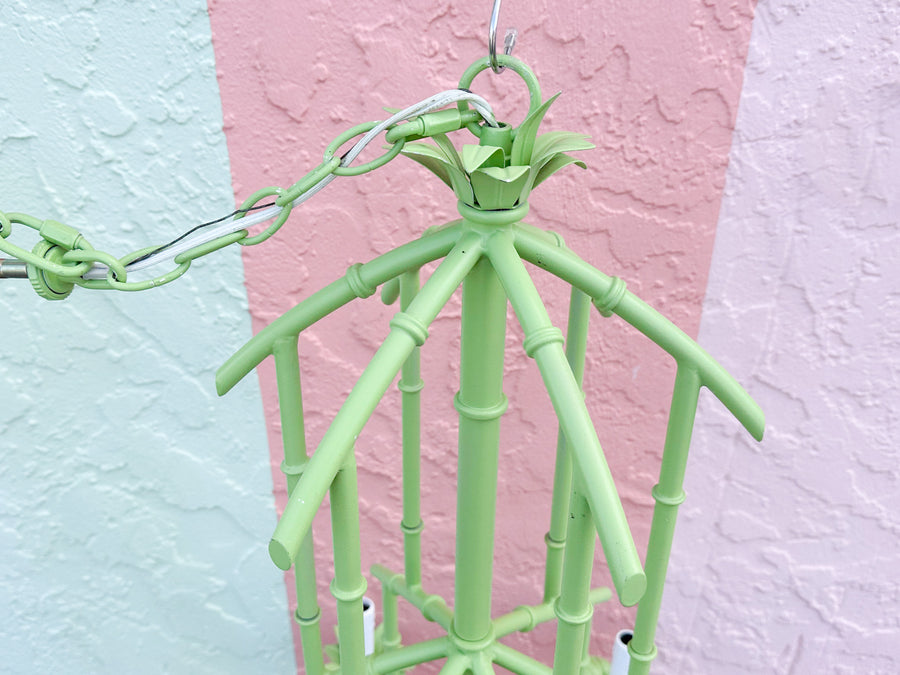 Key Lime Green Pagoda Chandelier