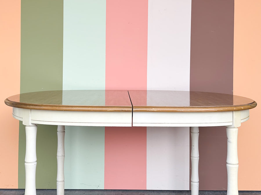 Faux Bamboo Dining Table with Leaf