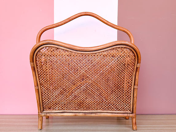 Rattan and Cane Magazine Rack