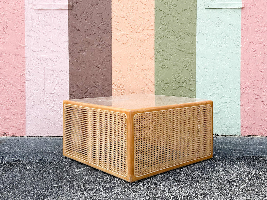 Square Cane Coffee Table