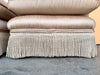 Pair of Blush Bullion Fringe Ottomans