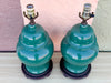 Pair of Forest Green Ginger Jar Lamps