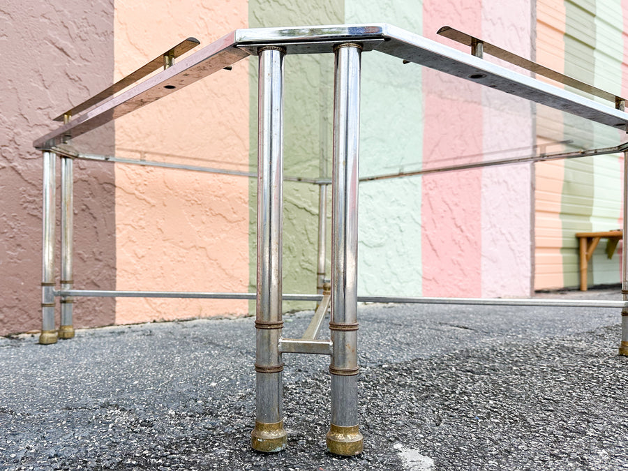 Metal Faux Bamboo Coffee Table