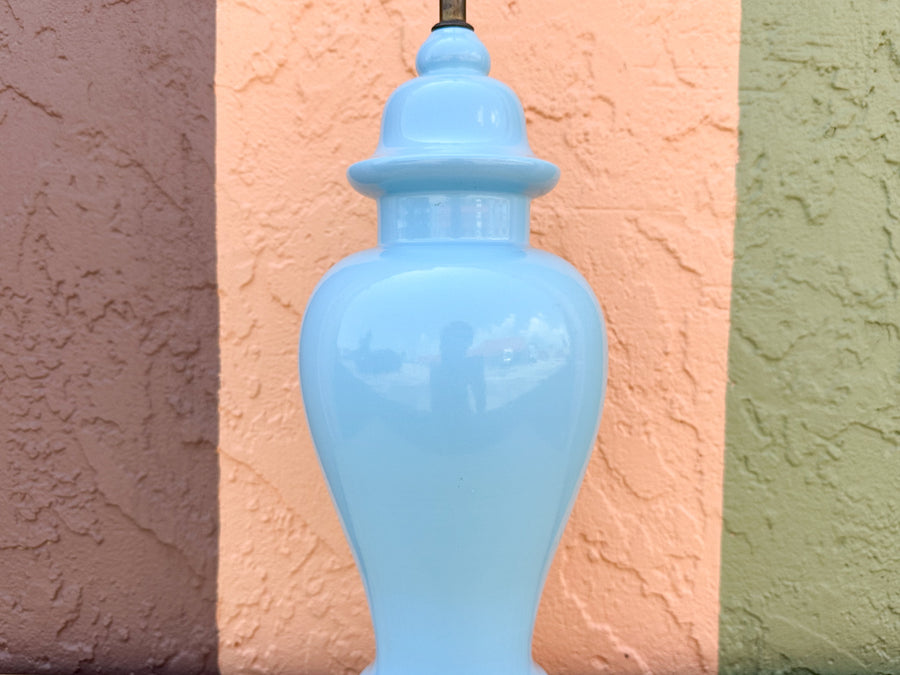 Baby Blue Ginger Jar Lamp