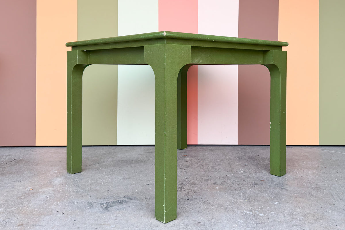 Green Linen Wrapped Game Table