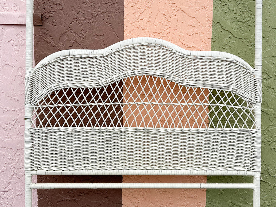 Pair of Wicker Chic Twin Canopy Headboards