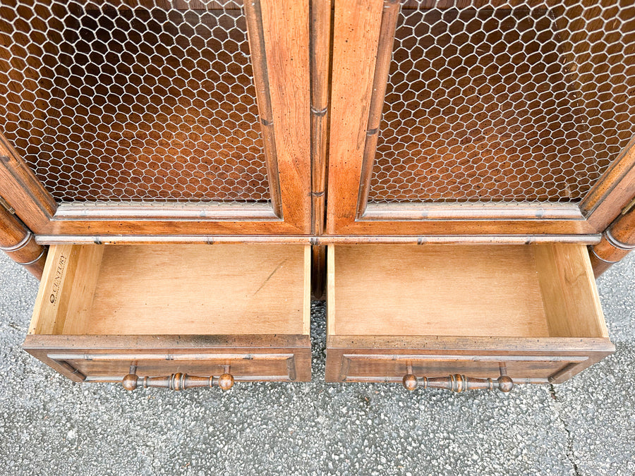 Handsome Faux Bamboo Cabinet