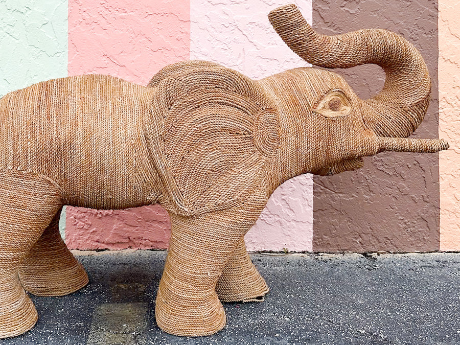 Large Rattan Elephant