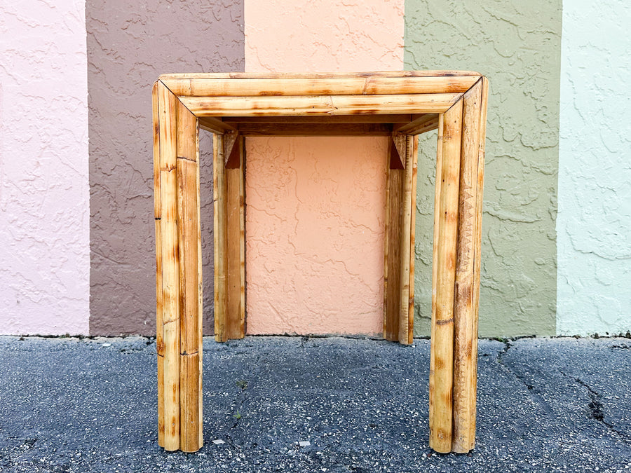 Pencil Reed Rattan Side Table