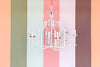 Large Faux Bamboo Pagoda Chandelier