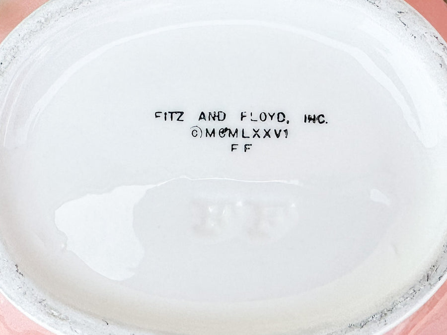 Pair of Fitz and Floyd Pink Trinket Dishes