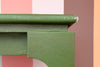 Green Linen Wrapped Game Table