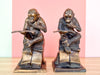 Brass Reading Monkey Bookends